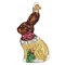Old World Christmas 4.25 In Chocolate Easter Bunny Tree Ornament , Ornament Foiled Sitting Pink Bow